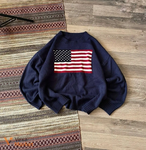 Светр в'язаний з логотипом USA Flag