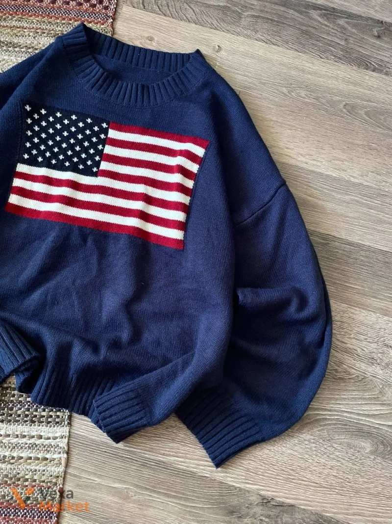 Светр в'язаний з логотипом USA Flag — фото 3