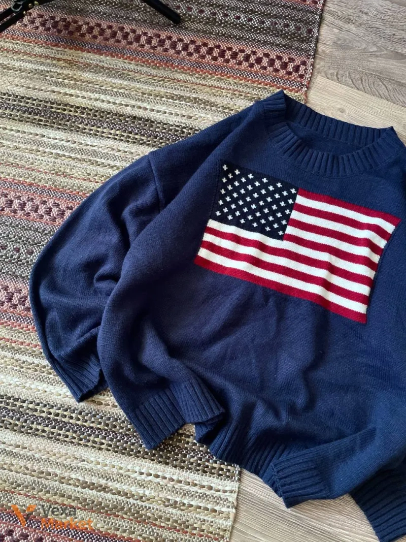 Светр в'язаний з логотипом USA Flag — фото 4