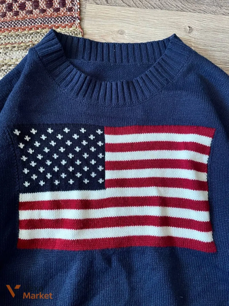 Светр в'язаний з логотипом USA Flag — фото 5