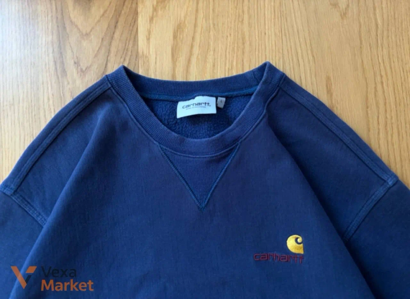 Світшот Carhartt WIP American Script синій розмір L — фото 2
