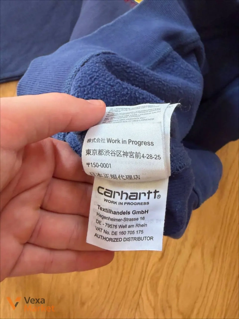 Світшот Carhartt WIP American Script синій розмір L — фото 4