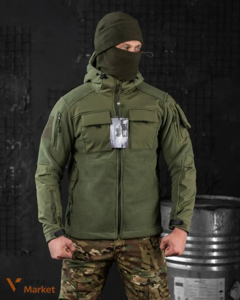 Тактична флісова куртка COMANDOS Combo Coyote / Multicam / Olive
