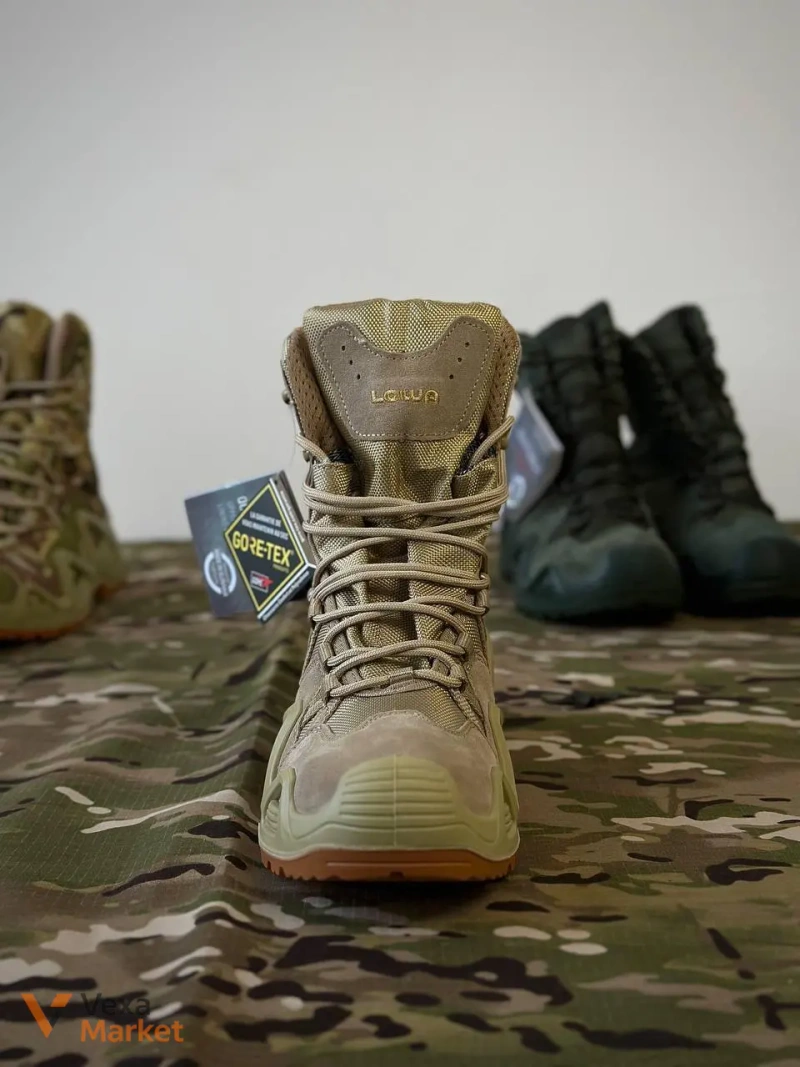 Тактичні черевики LOWA (копія) з натурального нубуку та Cordura, мембраною Gore-Tex — фото 3