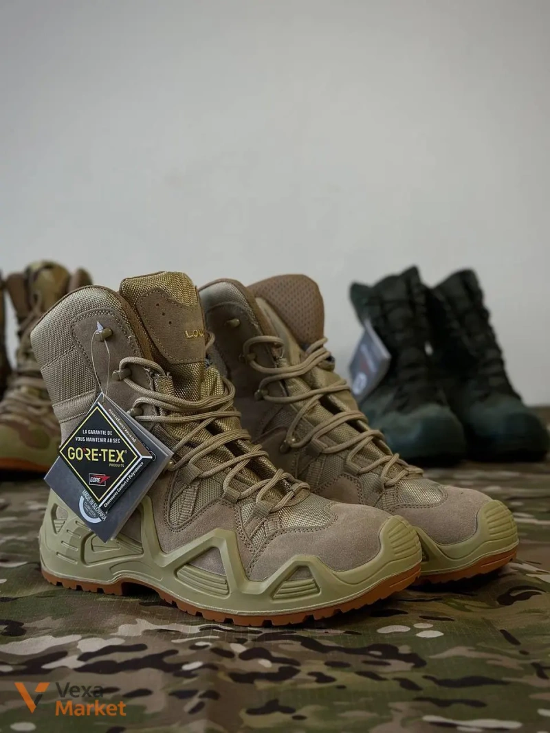 Тактичні черевики LOWA (копія) з натурального нубуку та Cordura, мембраною Gore-Tex — фото 5
