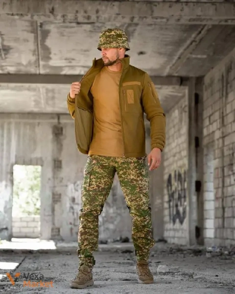 Тактичний комплект 4 в 1: футболка, флісовка, панама, штани