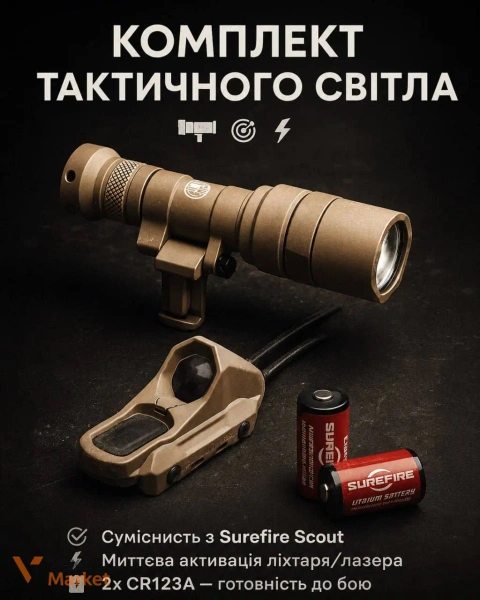 Тактичний ліхтар SureFire Scout Light Pro з виносною кнопкою
