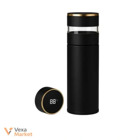 Термос Tea Thermos Black Heated 450 з цифровим індикатором температури 450 мл