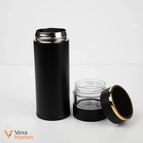 Термос Tea Thermos Black Heated 450 з цифровим індикатором температури 450 мл — фото 2