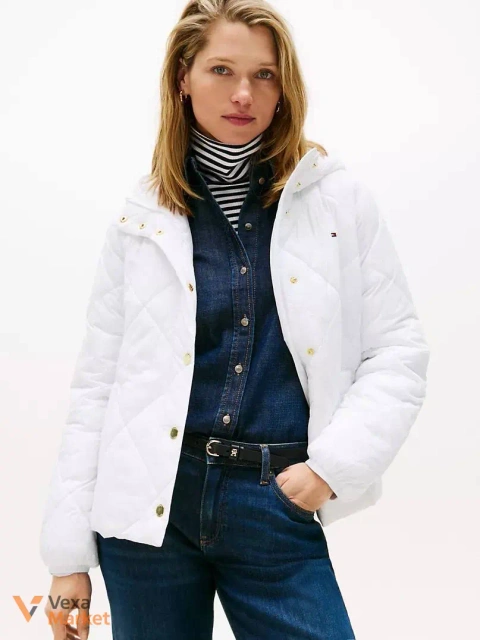 Tommy Hilfiger базова куртка біла
