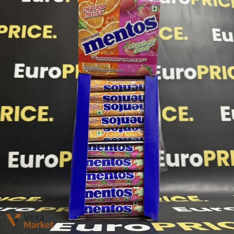 Цукерки-драже Mentos Полуниця-Апельсин