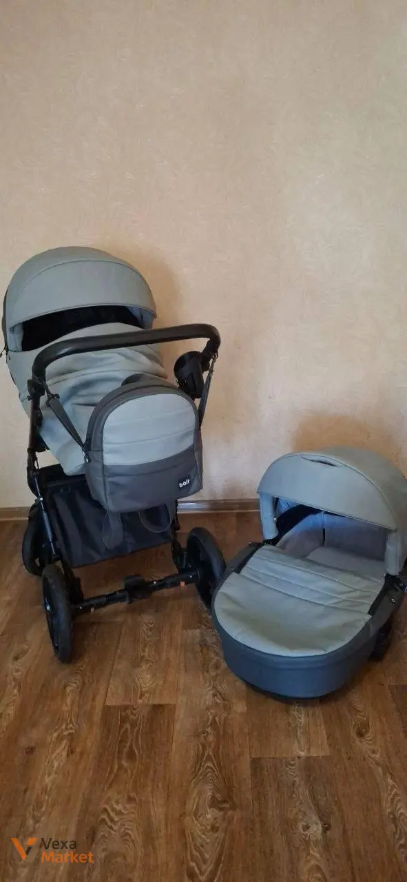 Універсальна коляска 2в1 KIWI BAIR PLUS в еко шкірі — фото 3