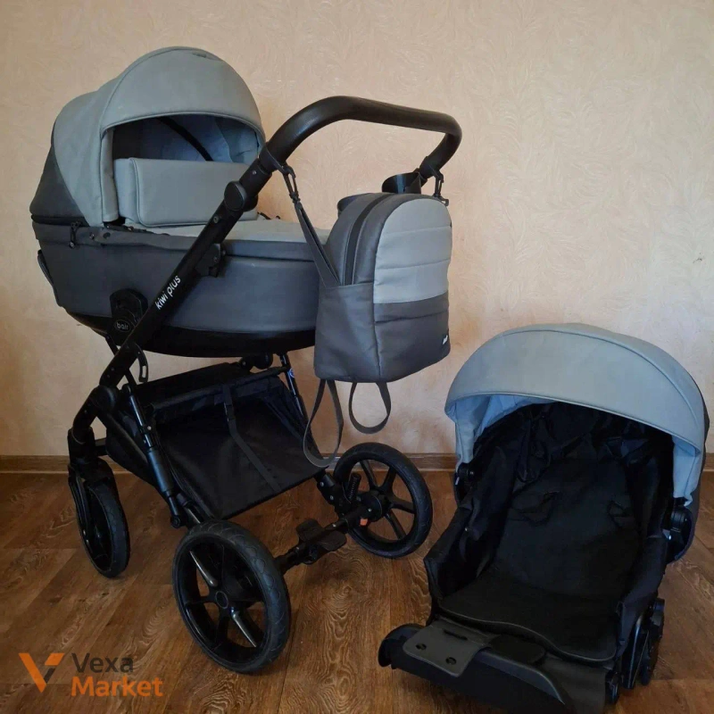 Універсальна коляска 2в1 KIWI BAIR PLUS в еко шкірі — фото 4