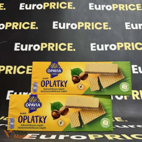 Вафлі Opavia Zlate Oplatky з горіховою начинкою 146г