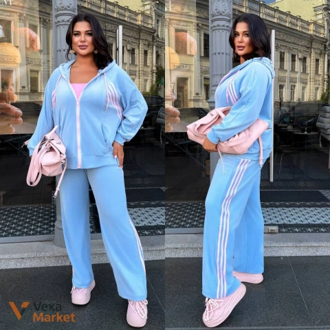 Велюровий костюм жіночий арт 2208265