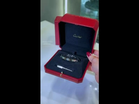 CARTIER LOVE BRACELET, 10 DIAMONDS, 18K Gold, Size 17