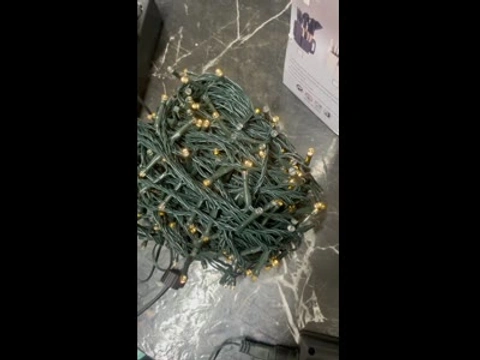 Гирлянда на солнечной батарее 50м 500 LED Теплый белый