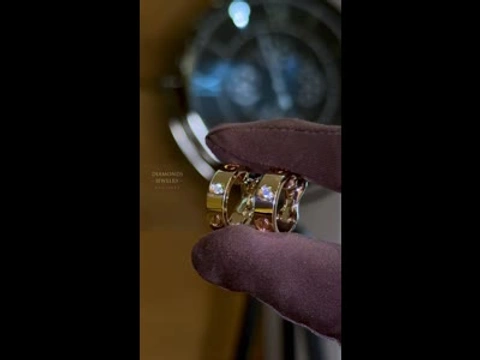 Сережки CARTIER LOVE з 2 діамантами, 18К золото