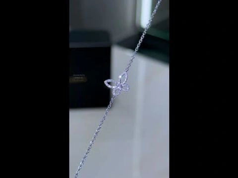 Браслет GRAFF Mini Butterfly Silhouette з діамантами 0.12ct