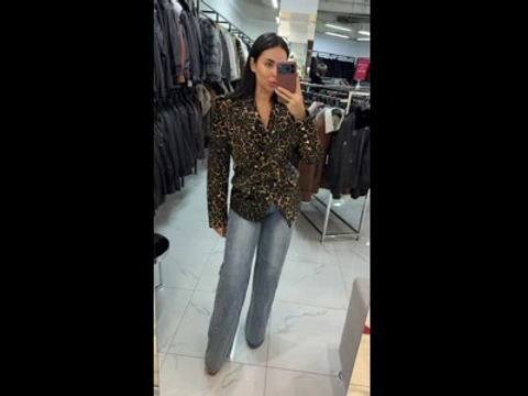 Куртка шкіряна Leo print у стилі vintage