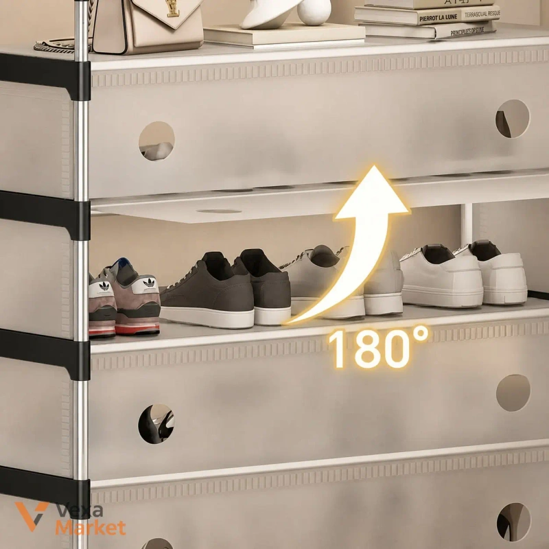 Вішалка для одягу з полицями для взуття NEWsimple floor clothes AND 392 — фото 2