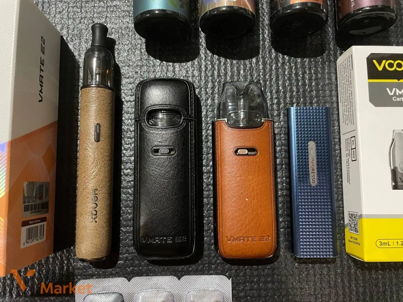 Voopoo Vmate E2 (коричневый, без колпачка), Geekvape Wenax M2 Leather Edition, Uwell Xros Mini — фото 2
