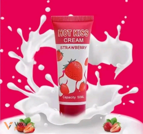 Їстівний лубрикант Hot Kiss Cream зі смаком полуниці 50мл