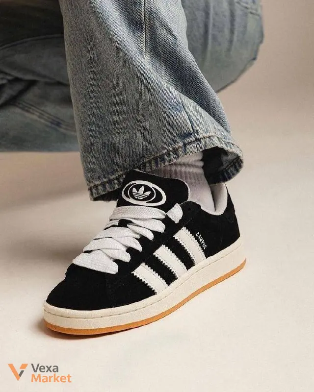 Замшеві кросівки Adidas Campus чорні — фото 3