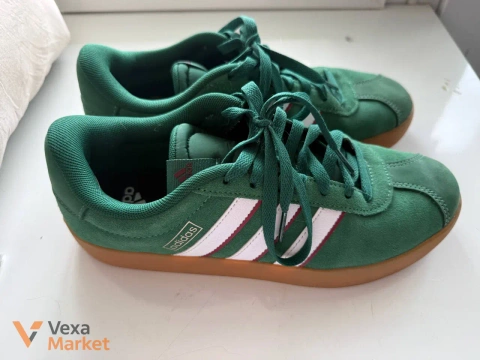 Замшеві кросівки adidas VL Court 3.0 зелені розмір 40 2/3