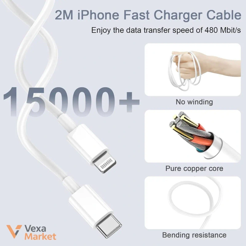 Зарядний пристрій USB - Lightning — фото 2