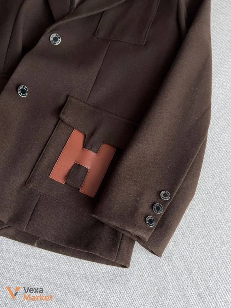 Жакет Hermes жіночий коричневий — фото 7