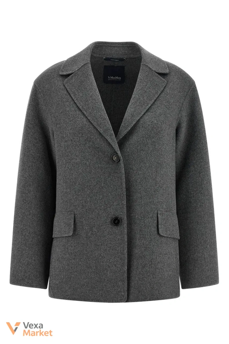 Жакет MaxMara SmmElfi сірий, 100% вовна, comfort fit, розмір 46 — фото 2