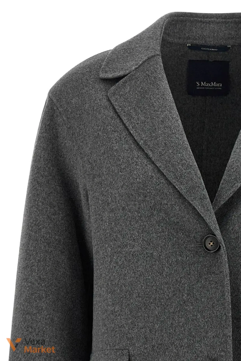 Жакет MaxMara SmmElfi сірий, 100% вовна, comfort fit, розмір 46 — фото 4