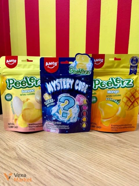 Желейки Amos Peelerz Mango, Banana, Mystery Cube