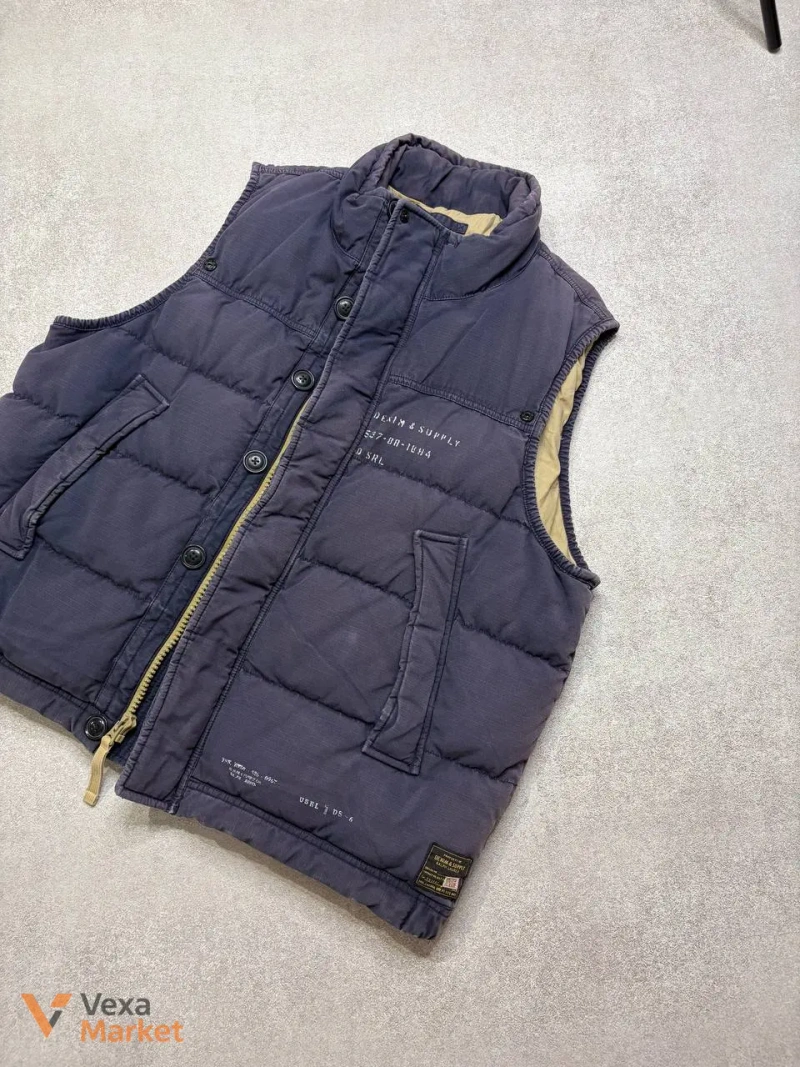 Жилет Ralph Lauren Denim & Supply Military Distressed Down Vest Jacket XL — фото 3