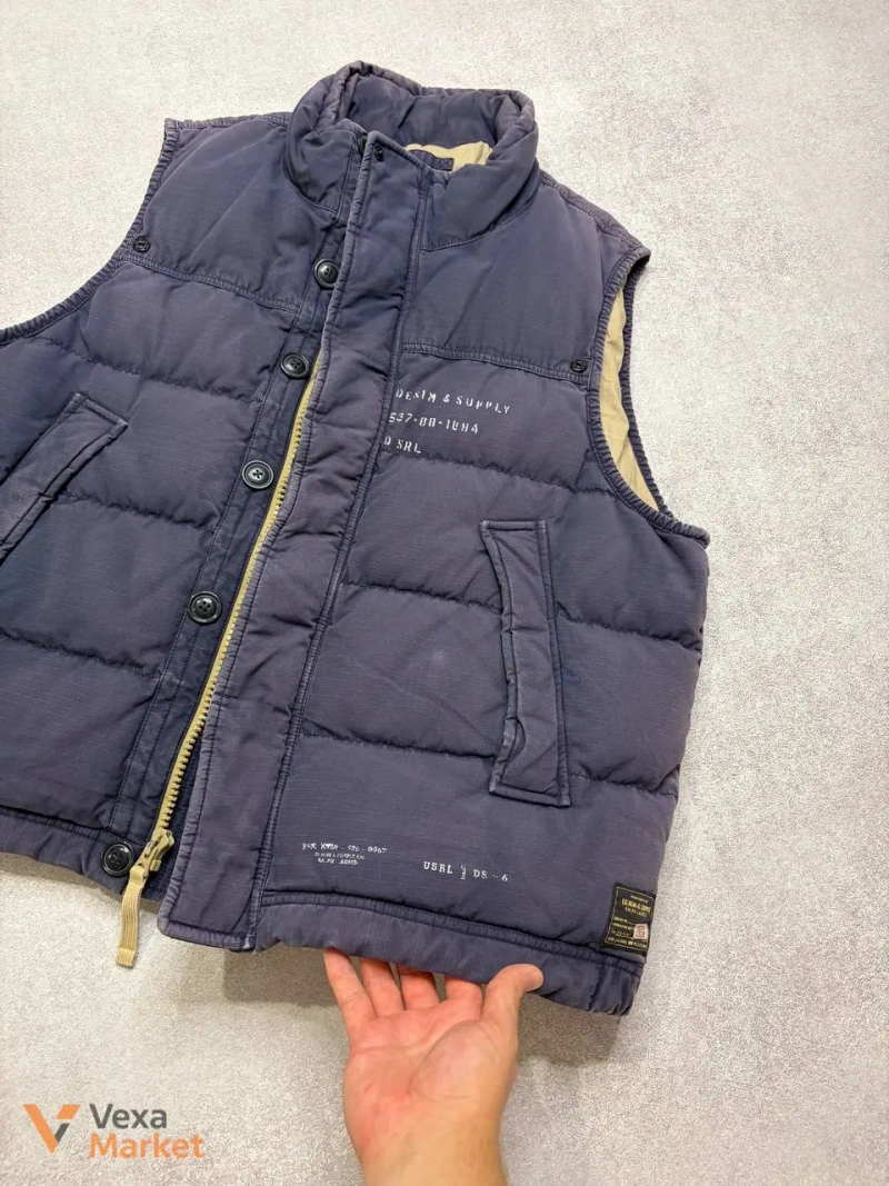 Жилет Ralph Lauren Denim & Supply Military Distressed Down Vest Jacket XL — фото 5
