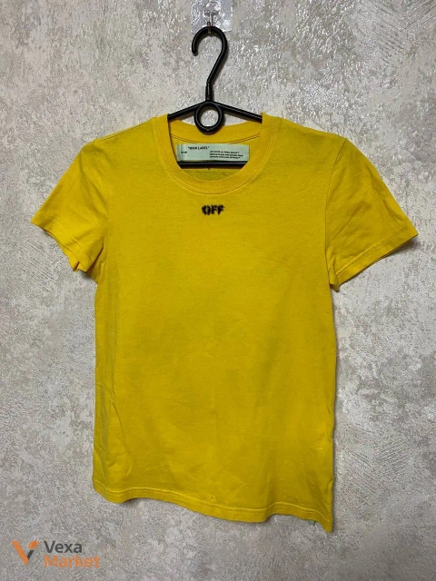 Жовта футболка Off-White жіноча розмір S
