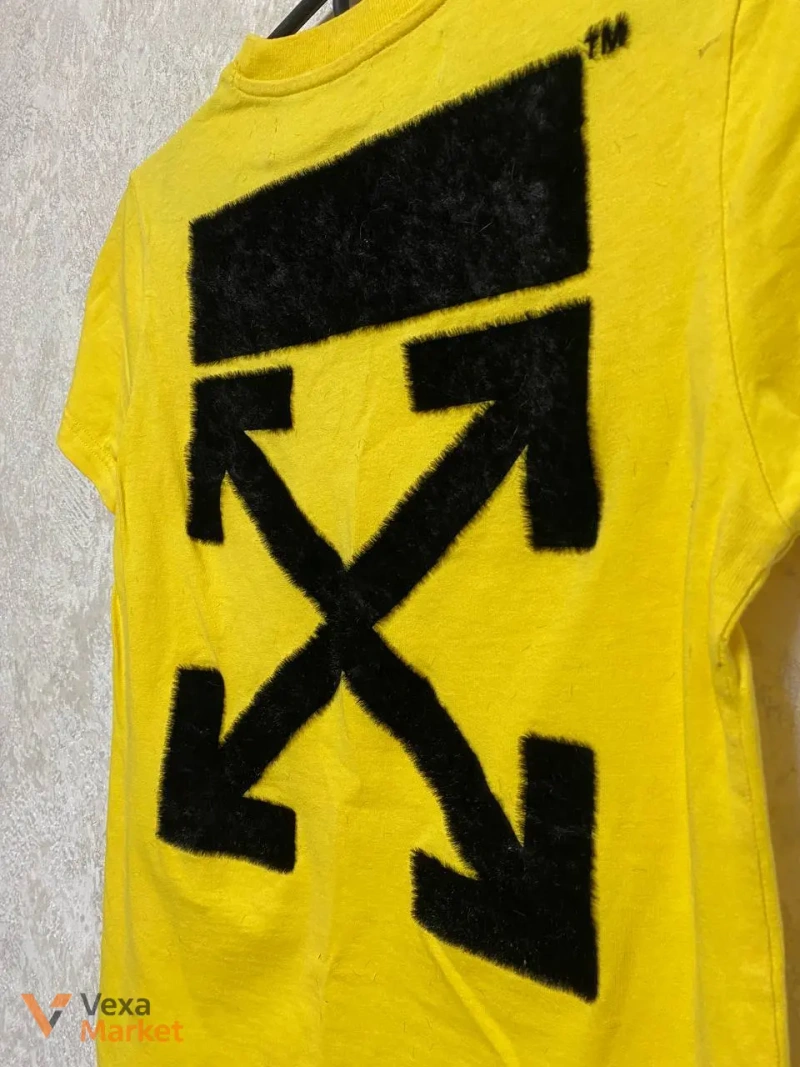 Жовта футболка Off-White жіноча розмір S — фото 6