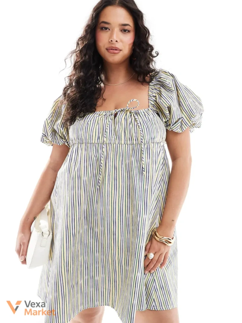 Жовта сукня в смужку ASOS UK 24 / 56-58 — фото 2