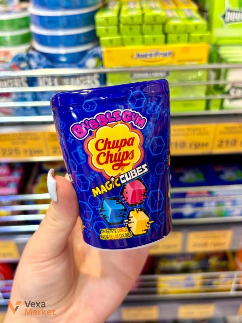 Жувальна гумка Chupa Chups Bubble Gum Magic Cubes 86г