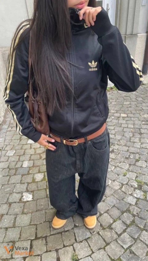 Zip-hoodie Adidas чорний розмір S