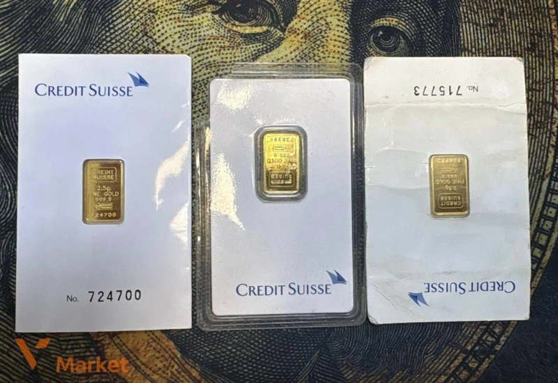 Золоті зливки Nadir Gold та Credit Suisse з пошкодженою упаковкою — фото 2