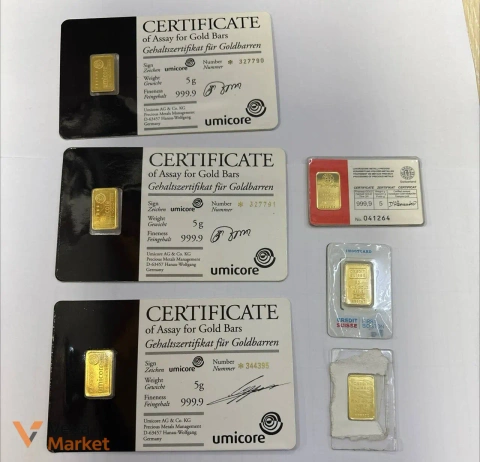 Золоті зливки Umicore 5 г