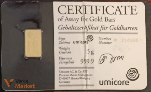 Золоті зливки Umicore 5 г — фото 7