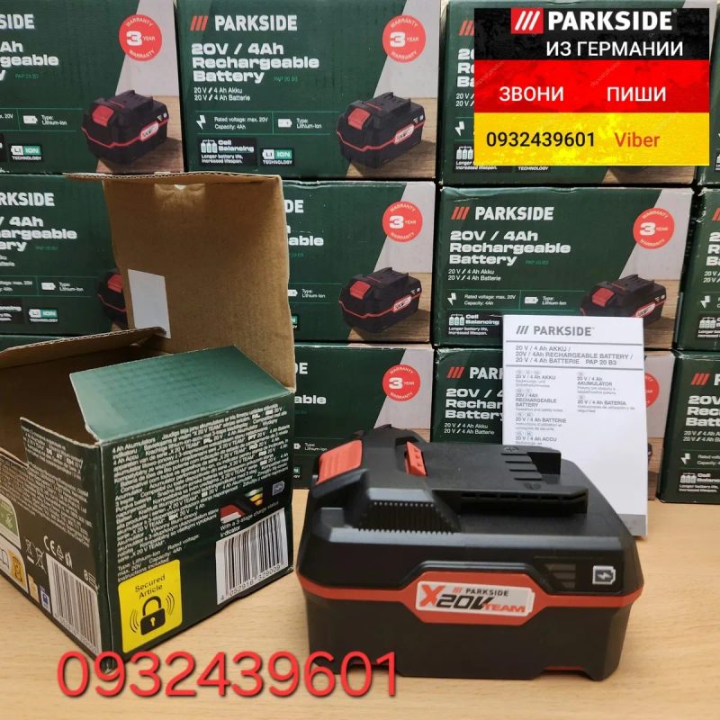07/25 рік Акумулятор 4А 20в для инструмента Parkside PAP 20 B3 батарея — фото 2