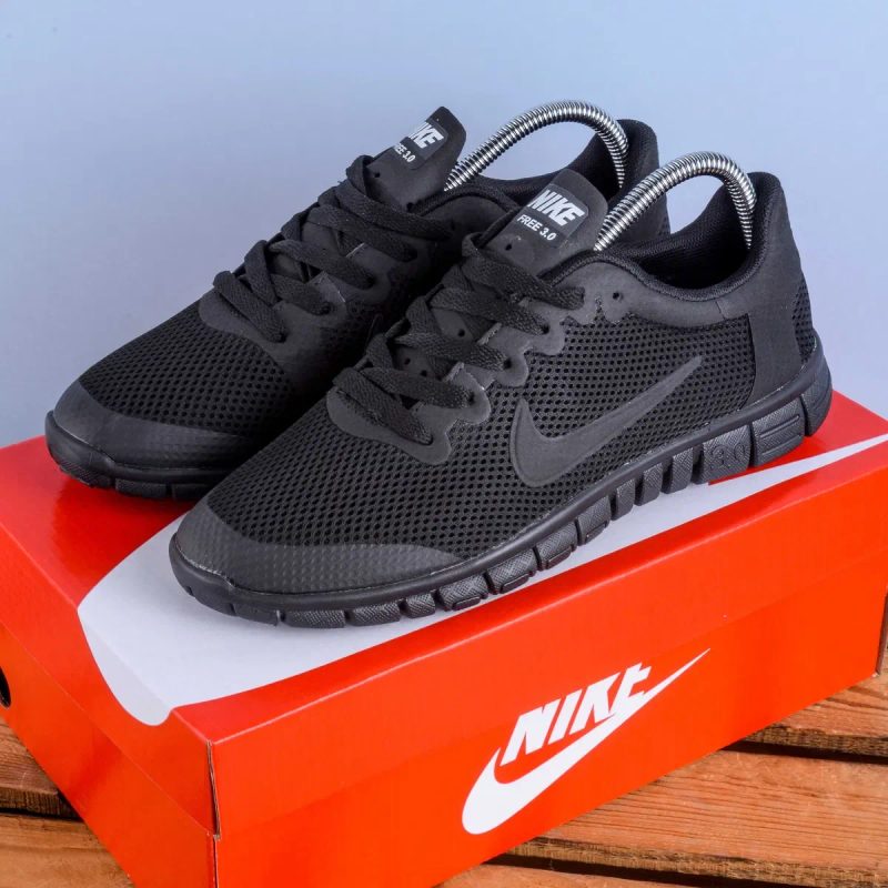 (1827) Акція! Легкі Кросівки Nike Free 3.0 чорні (37,38,39,45,46) найк найки — фото 2