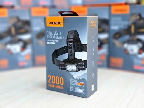2000Lm найкращий VIDEX H066A - якісний налобний акумуляторний ліхтарик; Найпотужніший ліхтар на голову відекс 066, з червоним світлом, для ЗСУ