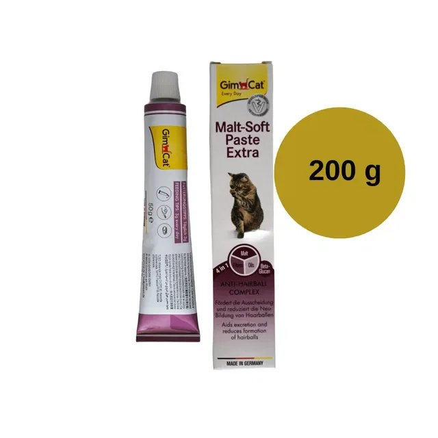 200гр Gimcat malt-soft extra паста вітаміна для виведення шерсті з шлу — фото 2