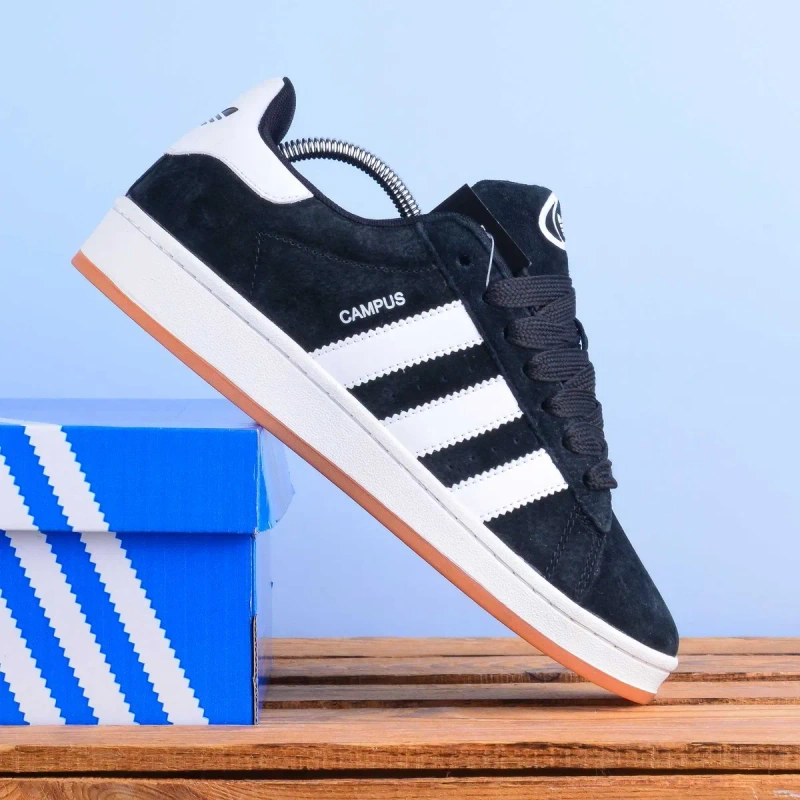 (2245) Кросівки кеди Adidas Campus чорні з білою підошвою (37-46) адідас адідаси — фото 4