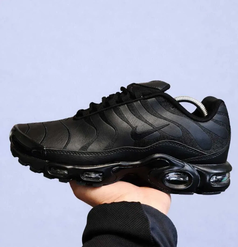 (2269) Акція! Кросівки Nike Air Max TN Plus чорні шкіряні (37-45) найк найки — фото 3